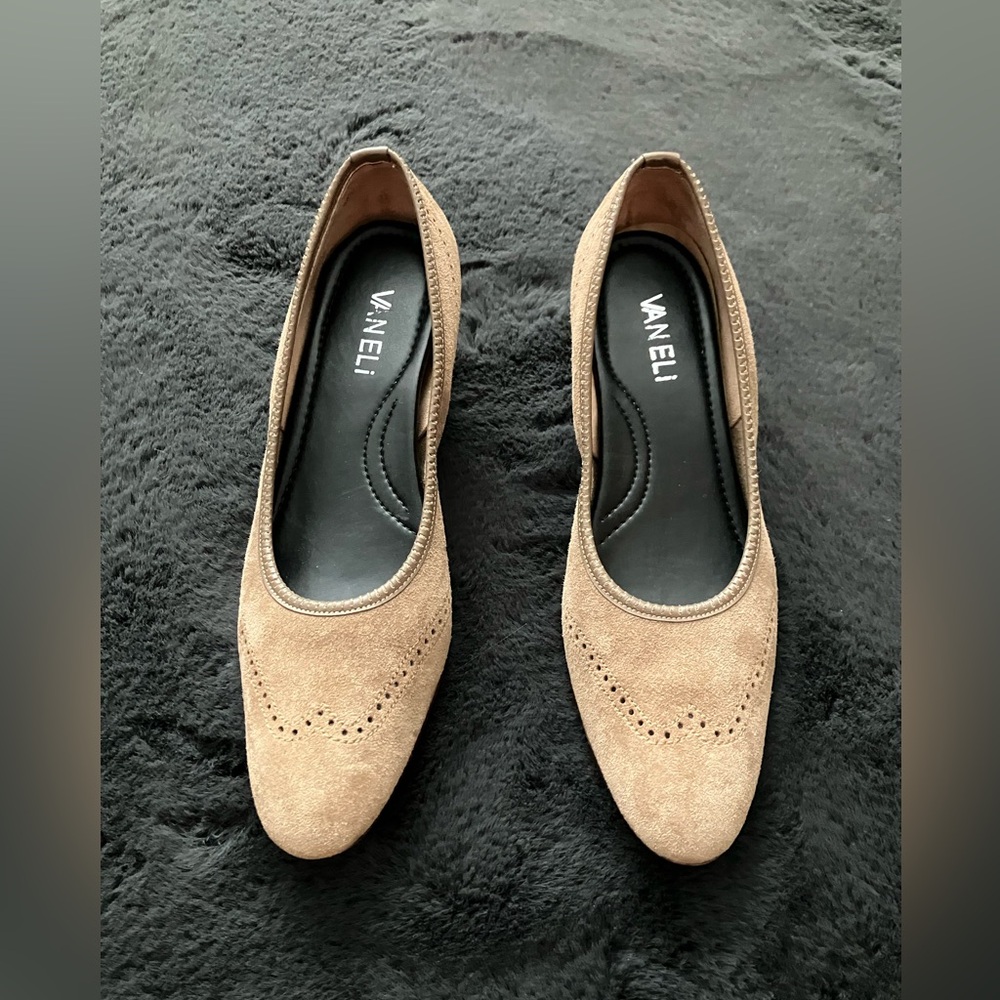 Vaneli Women's Tan Suede Shoes